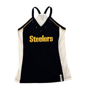 NWT Reebok NFL Pittsburgh Steelers Active Bling Racerback Tank Top Size Large